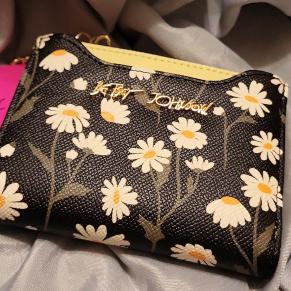 BETSEY JOHNSON daisy Multi Card Case Wallet bnwt Te